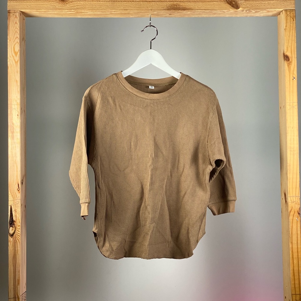 UNIQLO waffle knit top